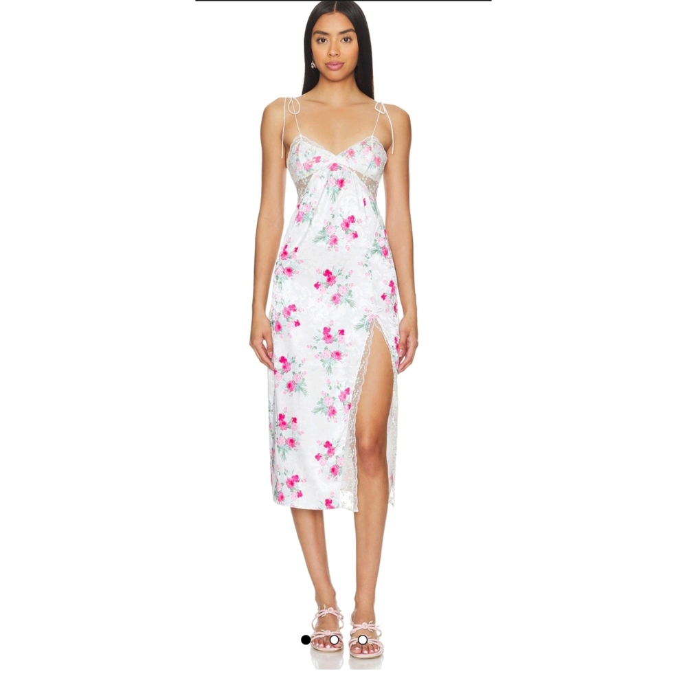 NWT! For Love And Lemons Baby's Breath Floral Midi Dress